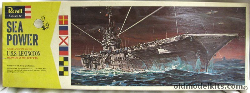 Revell 1/500 CVA-16 USS Lexington Sea Power Issue, H426-300 plastic model kit